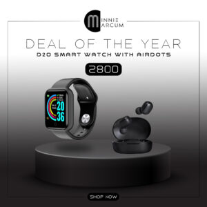 DEAL OF THE YEAR ( D20 SMART WATCH WITH MI AIRDOTS )