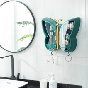 Butterfly Shape Wall Mounted Cosmetic Storage Organizer.