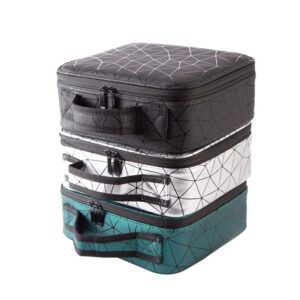 Portable Square Partition Cosmetic Bag Travel Makeup Organizer Nail Beauty Professional Make Up Storage Box