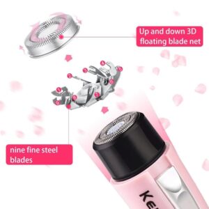 KM-1012 Lady Shaver, Richoose Mini Women Smooth Painless Waterproof Electric Unwanted Hair Remover Epilator.