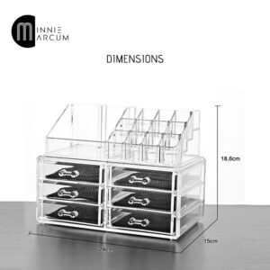 Cosmeticos unique home acrylic jewelry and cosmetic storage makeup organizer