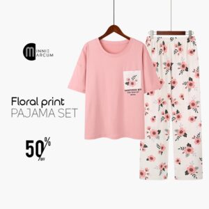 Bloom in comfort with floral print pajama set